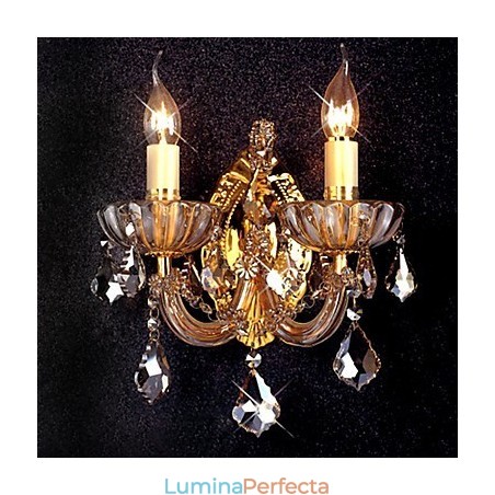 Aplică elegantă din cristal cu 2 lumini Aplică elegantă din cristal cu 2 lumini