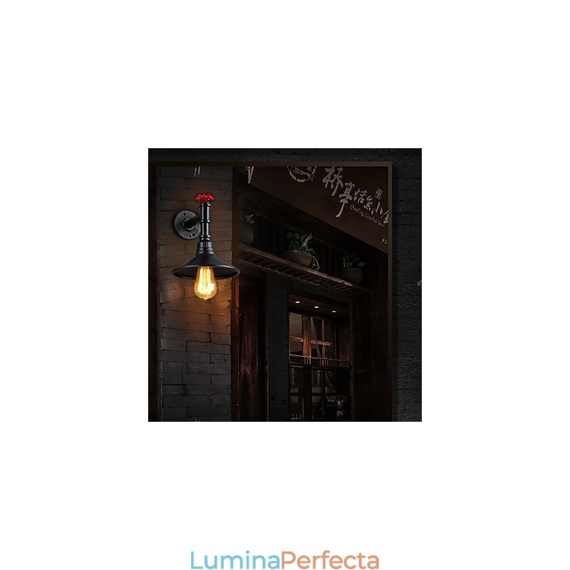 Mini Lampă de Perete 1 Lumină Concise Crem Fier