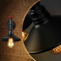 Mini Lampă de Perete 1 Lumină Concise Crem Fier