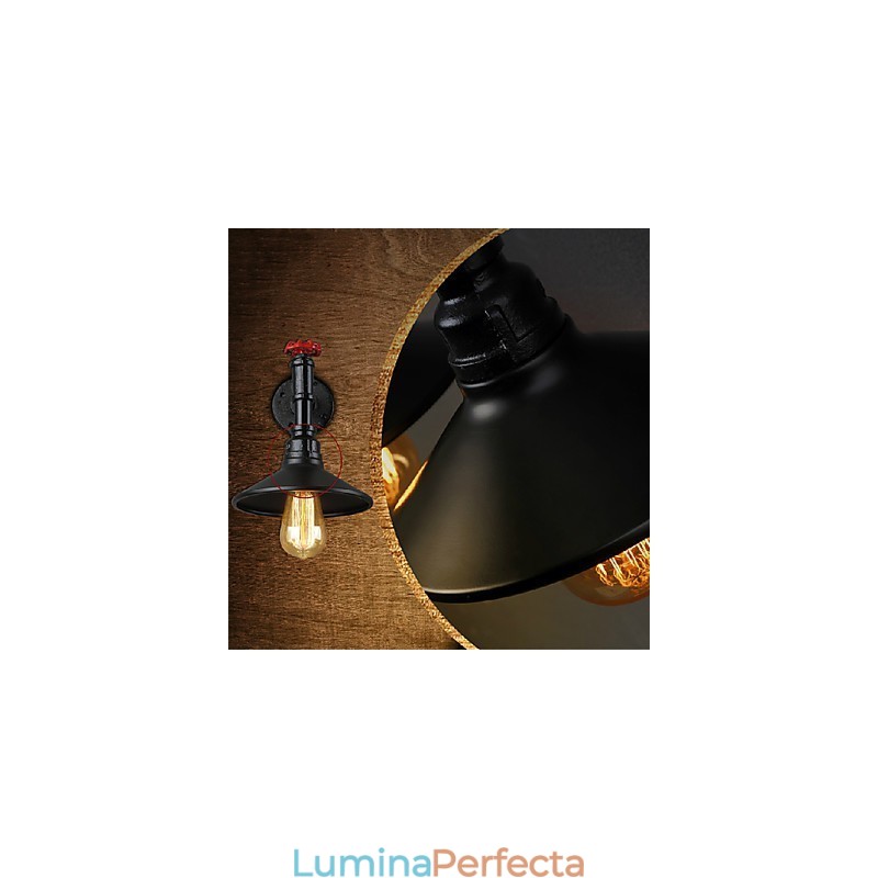 Mini Lampă de Perete 1 Lumină Concise Crem Fier