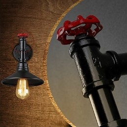 Mini Lampă de Perete 1 Lumină Concise Crem Fier