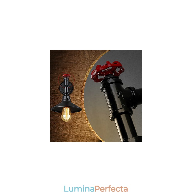 Mini Lampă de Perete 1 Lumină Concise Crem Fier