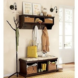 Lampă de perete din fier inspirată din natură cu abajur din sticlă transparentă