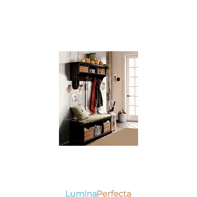 Lampă de perete din fier inspirată din natură cu abajur din sticlă transparentă