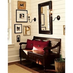 Lampă de perete din fier inspirată din natură cu abajur din sticlă transparentă