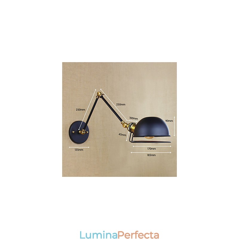 Aplice de perete Leagăn de lumini Aplici de lectură în stil Mini rustic Lodge Metal