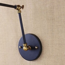 Aplice de perete Leagăn de lumini Aplici de lectură în stil Mini rustic Lodge Metal