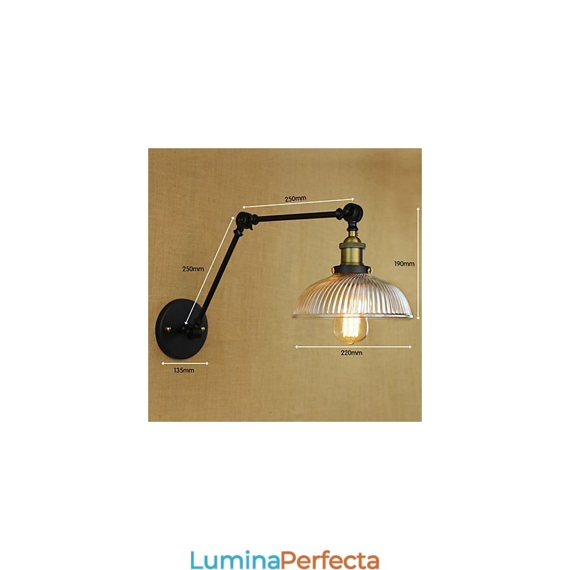 Aplice de perete Lumini balansoare Aplice de lectură Mini stil rustic Lodge Metal