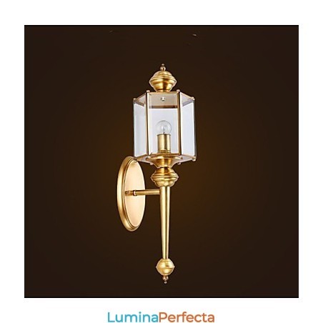 Lampă de grădină Lampă plină de cupru Lampă de exterior Lampă rezistentă la apă B