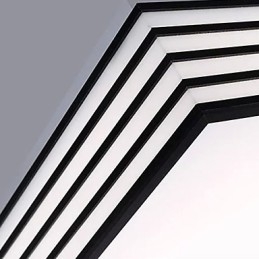 Lumină contractată și contemporană, neagră și pătrată