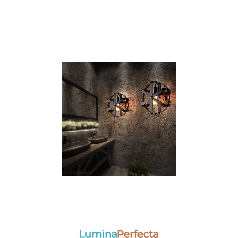 Aplic de perete rotund industrial nou stil vintage balcon mansardă intrare hol dormitor