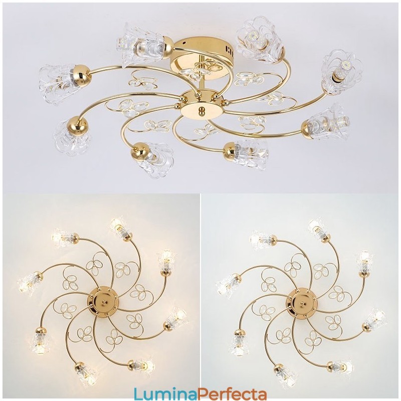 Lumini artistice din aluminiu cu cristale