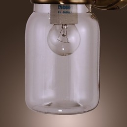 Lampă de perete rustică în formă de sticlă