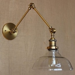 Lampă de designer în stil LOFT Lampă de perete decorativă din sticlă, bronz, cafenea