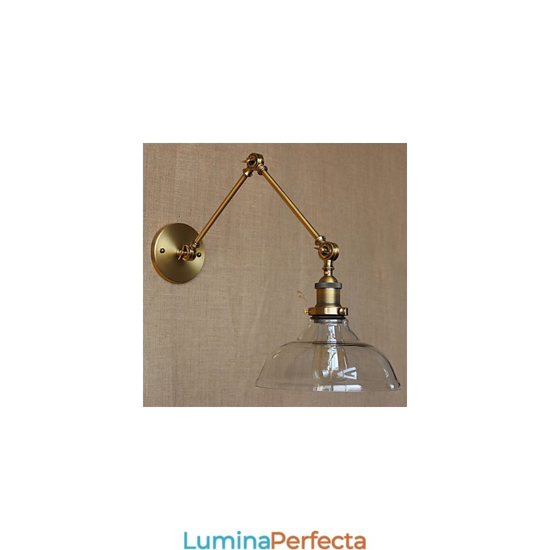 Lampă de designer în stil LOFT Lampă de perete decorativă din sticlă, bronz, cafenea