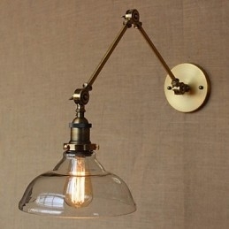 Lampă de designer în stil LOFT Lampă de perete decorativă din sticlă, bronz, cafenea