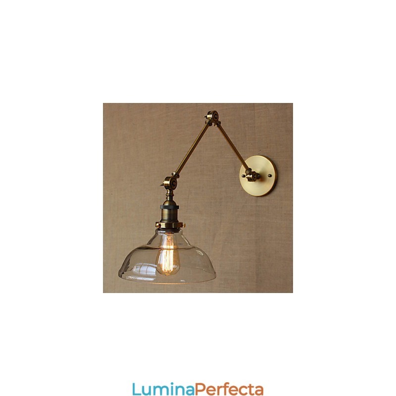 Lampă de designer în stil LOFT Lampă de perete decorativă din sticlă, bronz, cafenea