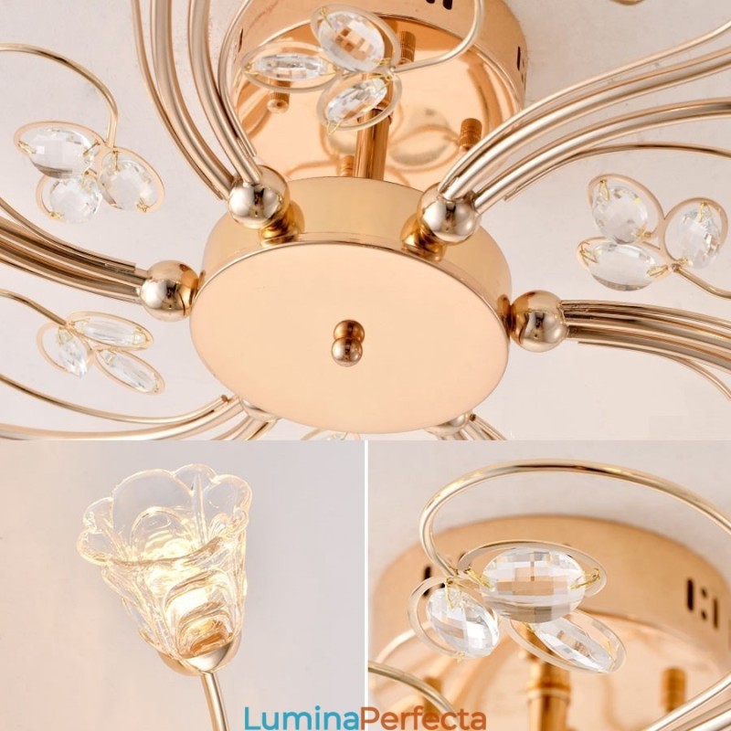 Lumini artistice din aluminiu cu cristale