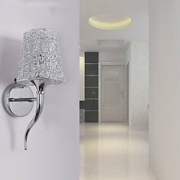 Lampă de noptieră argintie Lămpi de perete de citire Capcană sanitară Fundal Lumină oglindă