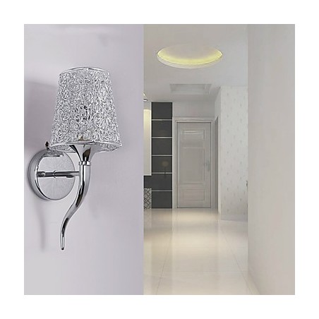 Lampă de noptieră argintie Lămpi de perete de citire Capcană sanitară Fundal Lumină oglindă