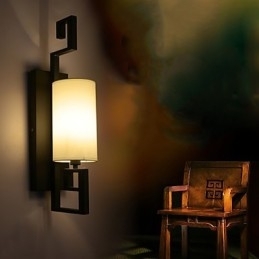 Lampă Antică Modernă În Stil American Sufragerie Dormitor Camere Hotel Lampă De Perete Pânză Albă