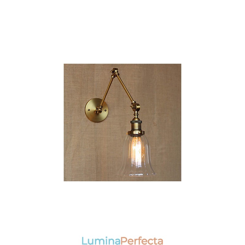 American Country Milano Nordic Bronz Placat Sticla Dublu Brat Bratul Lung Al Balconului Decoratie Perete