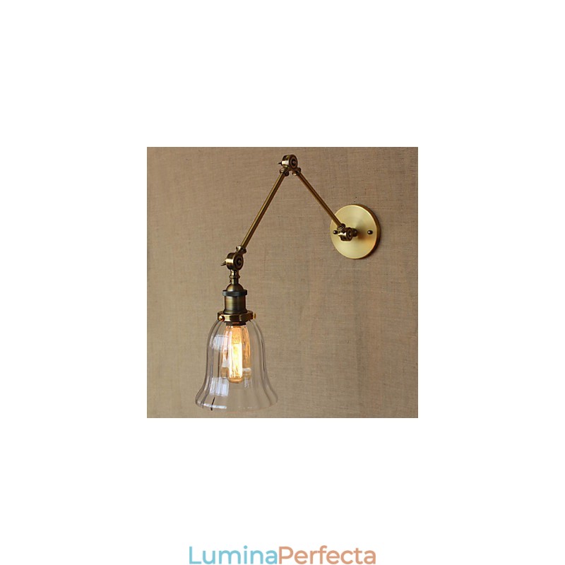 American Country Milano Nordic Bronz Placat Sticla Dublu Brat Bratul Lung Al Balconului Decoratie Perete