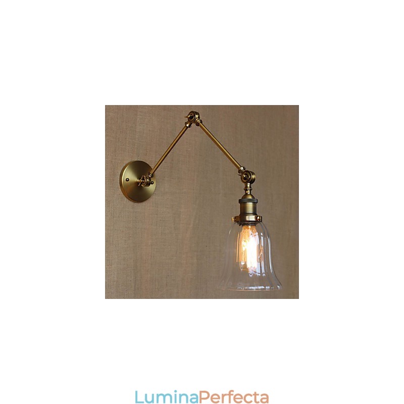 American Country Milano Nordic Bronz Placat Sticla Dublu Brat Bratul Lung Al Balconului Decoratie Perete