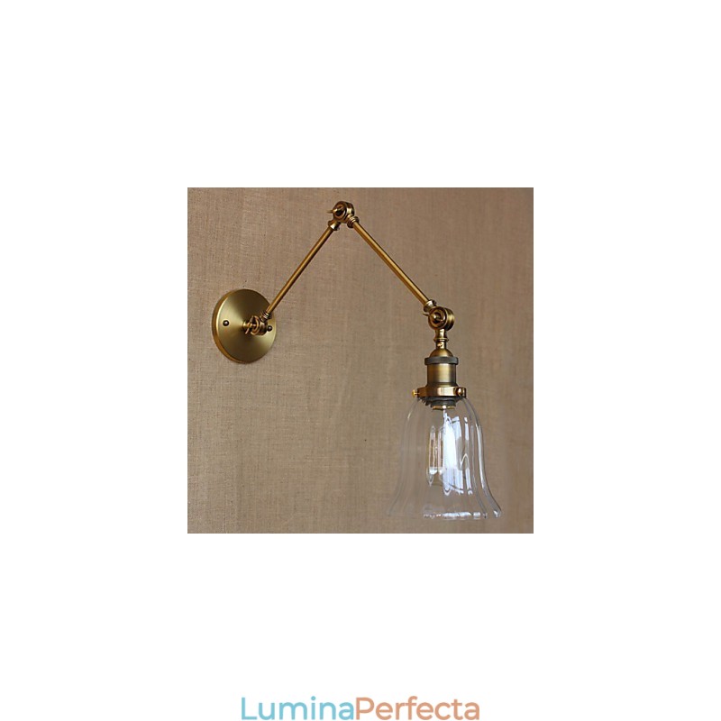 American Country Milano Nordic Bronz Placat Sticla Dublu Brat Bratul Lung Al Balconului Decoratie Perete