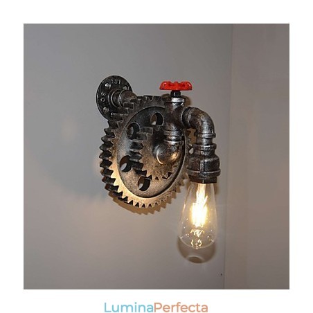 Creativ Iron Bar Restaurant Bar Coridor Lampă de perete Lampă de perete Loft Industrial Gear Personality To Do The Old Tevi de apă Creativ Iron Bar Restaurant Bar Coridor Lampă de perete Lampă de perete Loft Industrial Gear Personality To Do The Old Tevi de apă