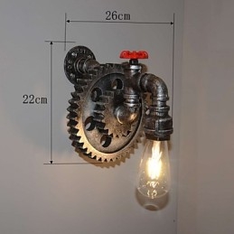 Creativ Iron Bar Restaurant Bar Coridor Lampă de perete Lampă de perete Loft Industrial Gear Personality To Do The Old Tevi de apă