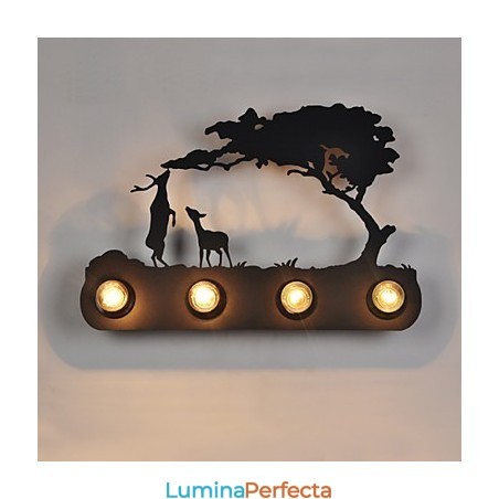 4 Lumini American Village Pastoral Stil LOFT Dormitor Coridoare Fier Retro Vehicule Perete