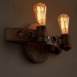 American Creativ Restaurator Ancient Ways Fier forjat Lună Plină Machete Lampă de perete