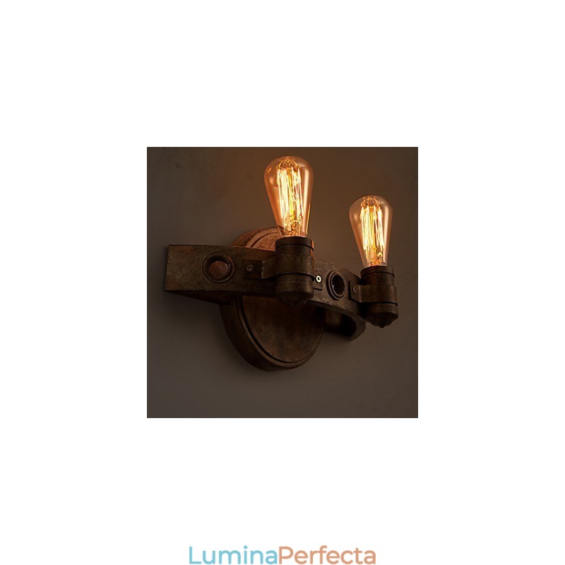 American Creativ Restaurator Ancient Ways Fier forjat Lună Plină Machete Lampă de perete
