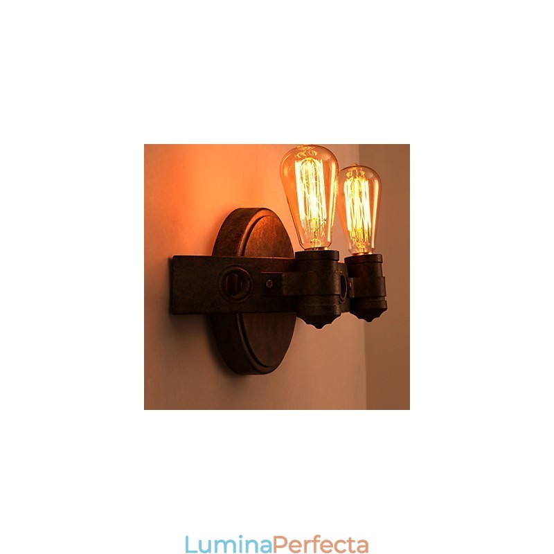 American Creativ Restaurator Ancient Ways Fier forjat Lună Plină Machete Lampă de perete