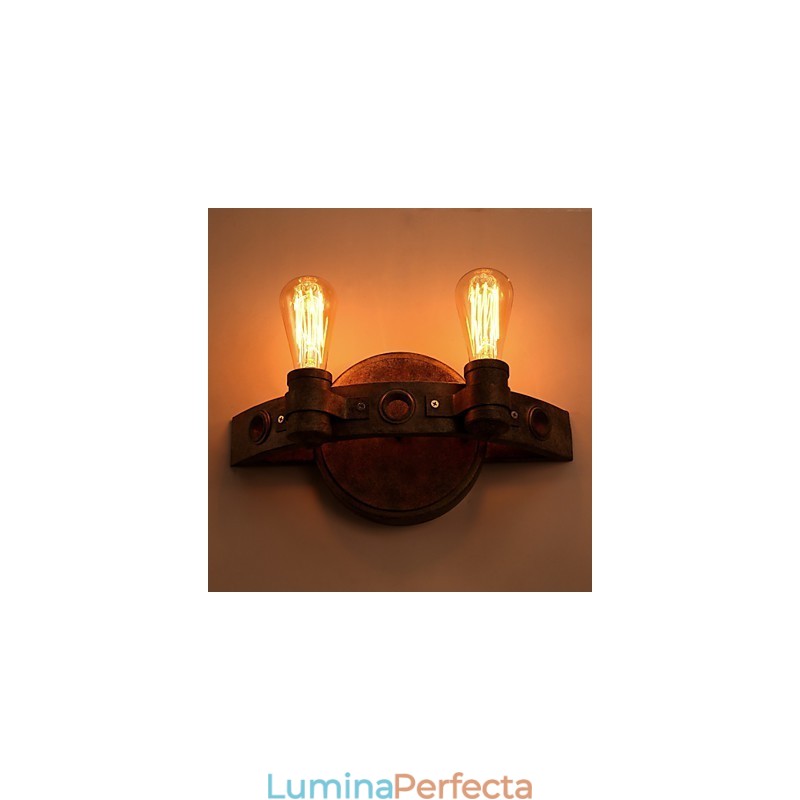 American Creativ Restaurator Ancient Ways Fier forjat Lună Plină Machete Lampă de perete