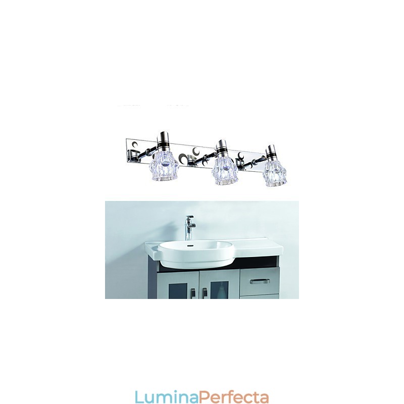 Iluminat de perete de spălat nou sosit Lampă albă de o singură culoare pentru feronerie frontală oglindă Placă de metal pentru baie