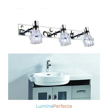 Iluminat de perete de spălat nou sosit Lampă albă de o singură culoare pentru feronerie frontală oglindă Placă de metal pentru baie