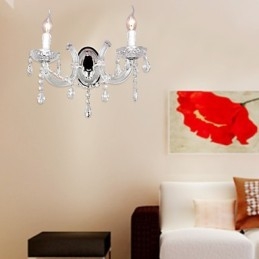 Aplica de perete eleganta din cristal cu 2 lumini