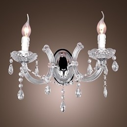 Aplica de perete eleganta din cristal cu 2 lumini