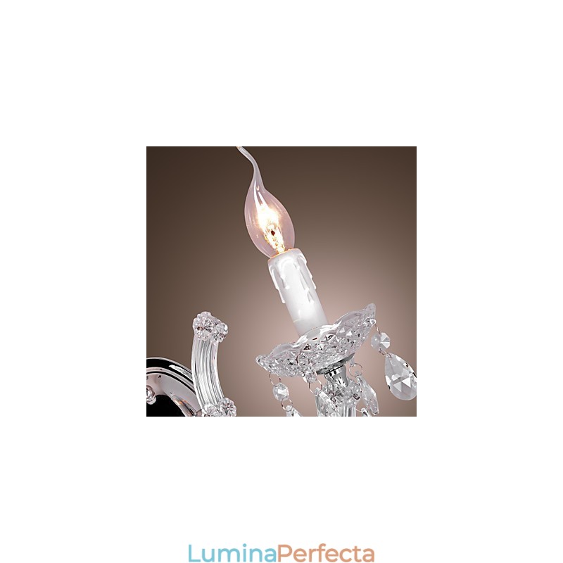Aplica de perete eleganta din cristal cu 2 lumini