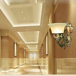Aplică Europeană De Perete Material Metal Placat Bronz Iluminat Cu Noptieră Sufragerie Oglindă Față Balcon Lampă
