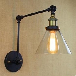 Mut Negru Restaurare Moduri Vechi Restaurant Rural Cafenea Decorat Lampa de Perete Sticla