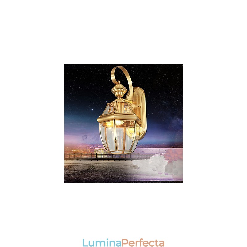 Lampă de grădină Lampă plină de cupru Lampă de exterior Lampă rezistentă la apă