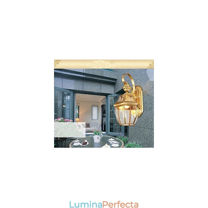 Lampă de grădină Lampă plină de cupru Lampă de exterior Lampă rezistentă la apă