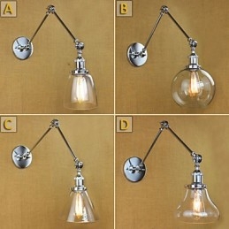 Sticlă cromată cu braț dublu, bară de argint reglabilă, KTV, noptieră, culoar, restaurant, perete cameră de hotel