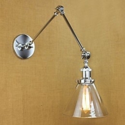 Sticlă cromată cu braț dublu, bară de argint reglabilă, KTV, noptieră, culoar, restaurant, perete cameră de hotel