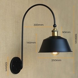 American Country LOFT Mașini industriale Light Wind Retro Vila Nostalgică Sufragerie Fier Lampă decorativă de perete