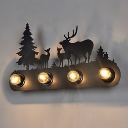 4 Lumini American Village Pastoral Stil LOFT Dormitor Coridoare Fier Retro Vehicule Perete