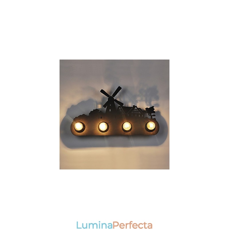4 Lumini American Village Pastoral Stil LOFT Dormitor Coridoare Fier Retro Vehicule Perete